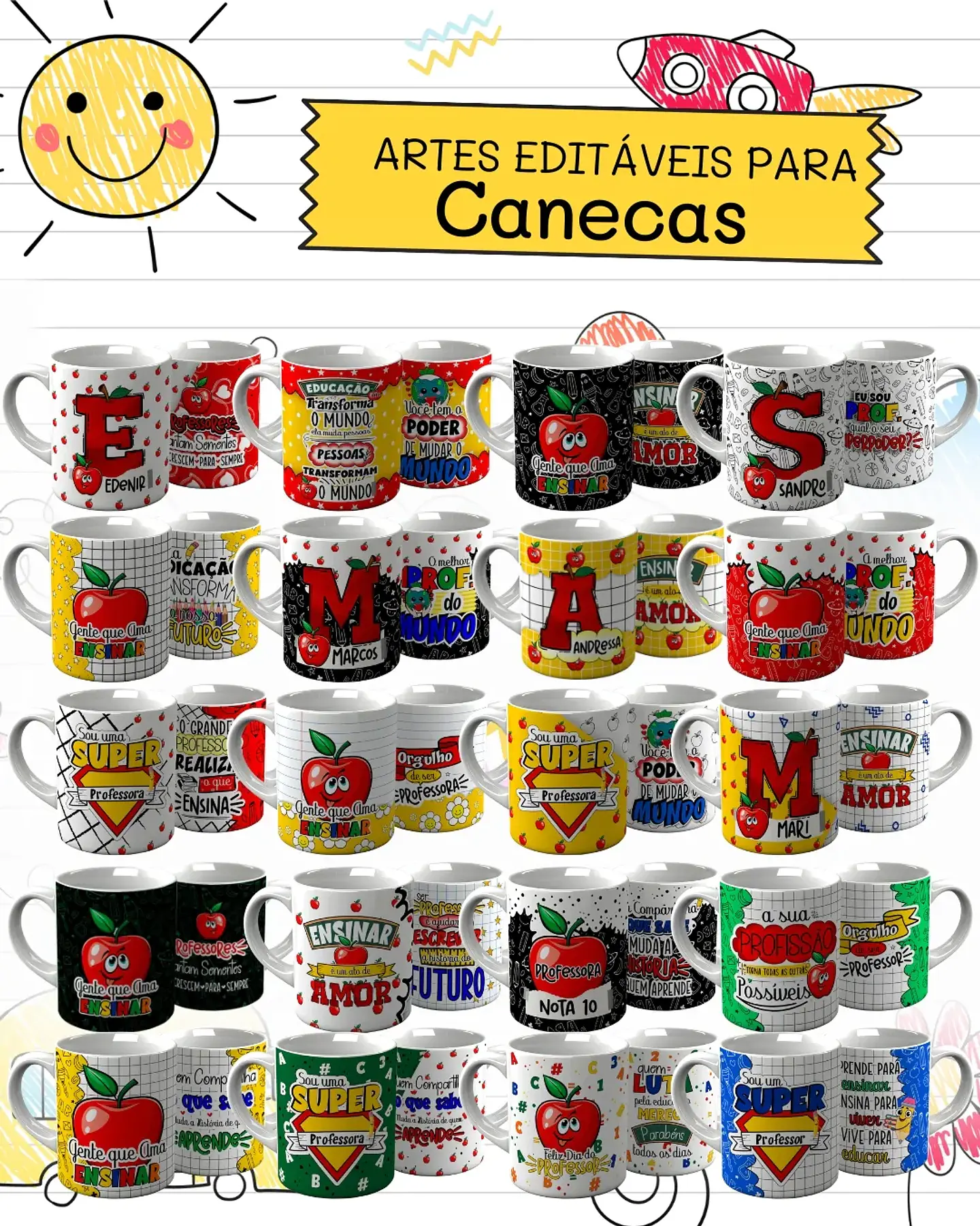 Arquivo Combo Sublimação e Encadernação Dia dos Professores - POLI FREIRE 5