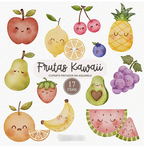 Kit Digital Frutinhas Kwaii - Studio Lin