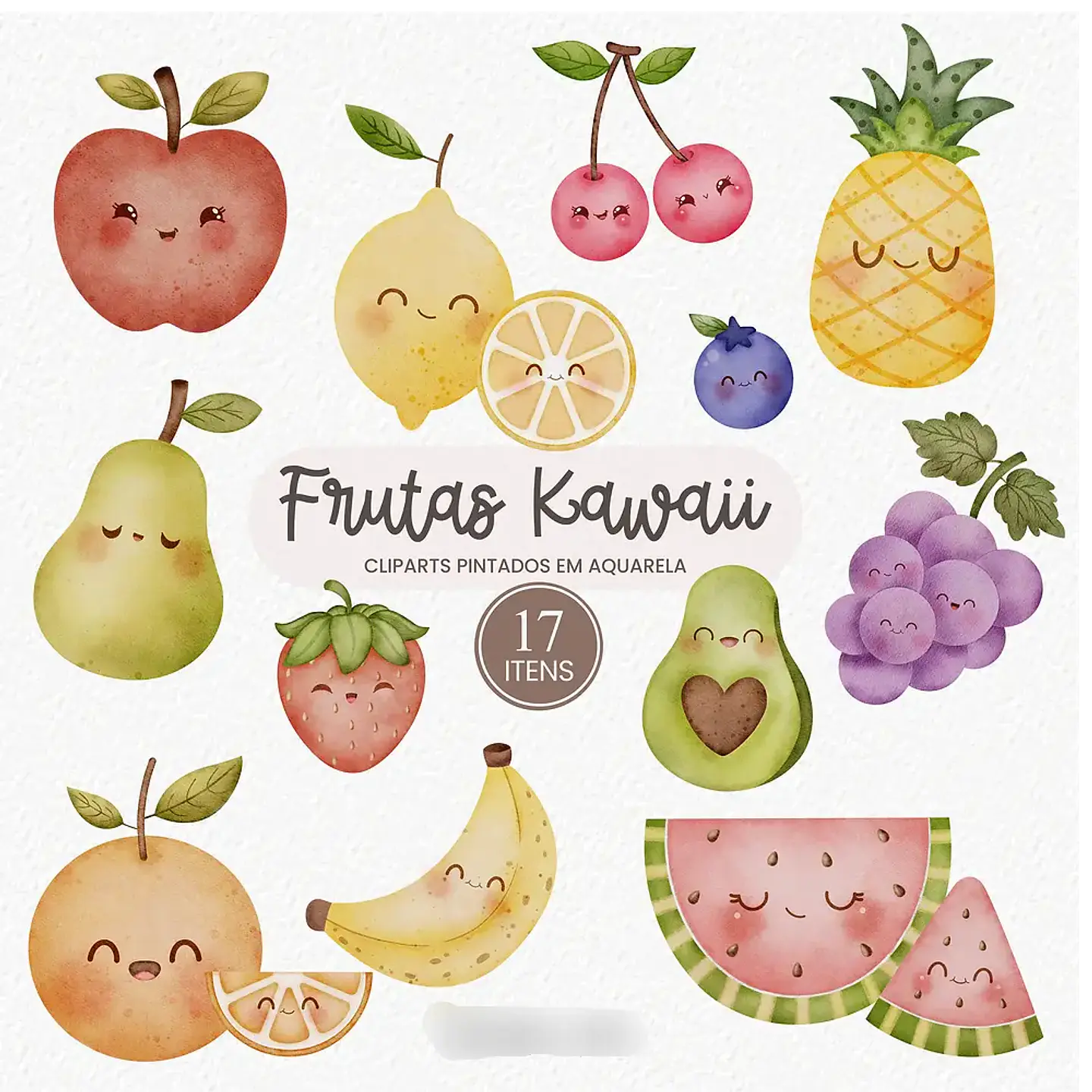Kit Digital Frutinhas Kwaii - Studio Lin 1