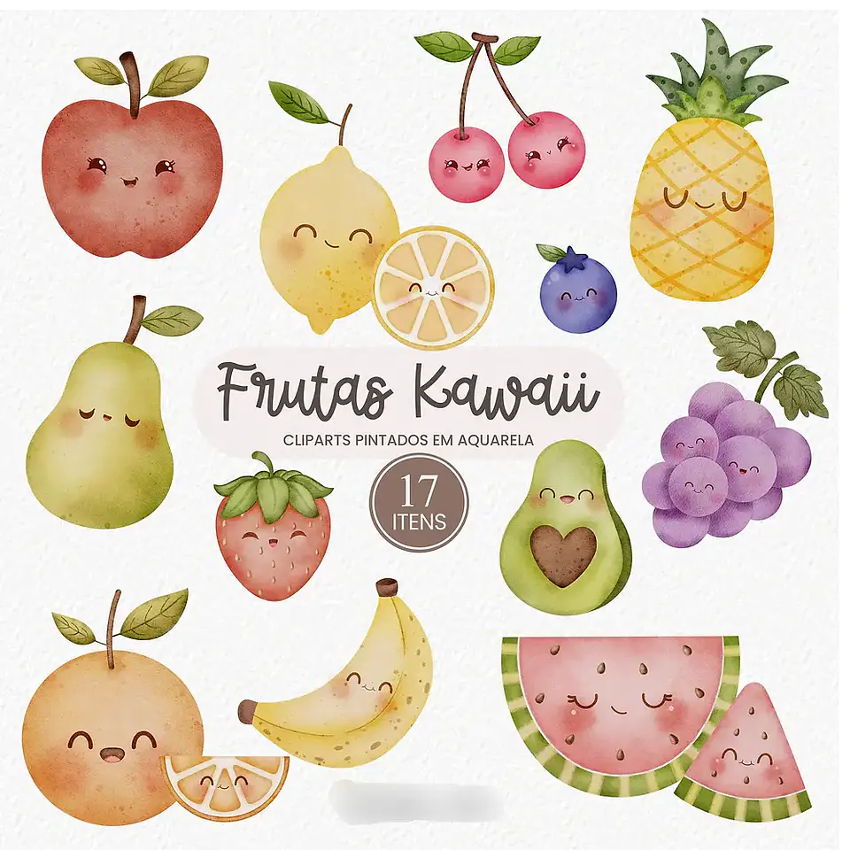 Kit Digital Frutinhas Kwaii - Studio Lin 1