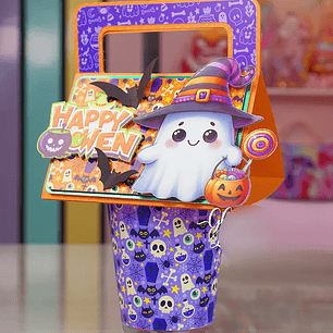 Arquivo Halloween Porta Copos - 3 modelos - Gloria Lobaton