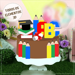 Arquivo Topo de Bolo Formatura ABC - EM CAMADAS