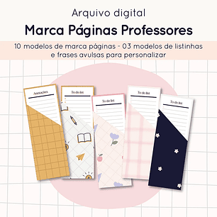 Arquivo Dia dos Professores Marca Páginas Listinha - PAPEL SORRISO