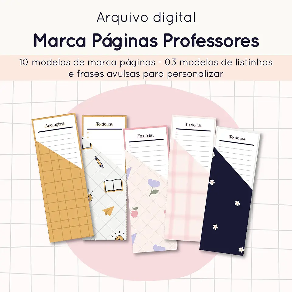 Arquivo Dia dos Professores Marca Páginas Listinha - PAPEL SORRISO 1