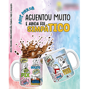 Arquivo Caneca Flork PIX Aguentou muito e ainda foi simpático - Originale