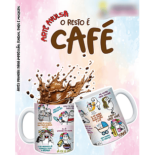 Arquivo Caneca Flork O Resto é Café - Originale