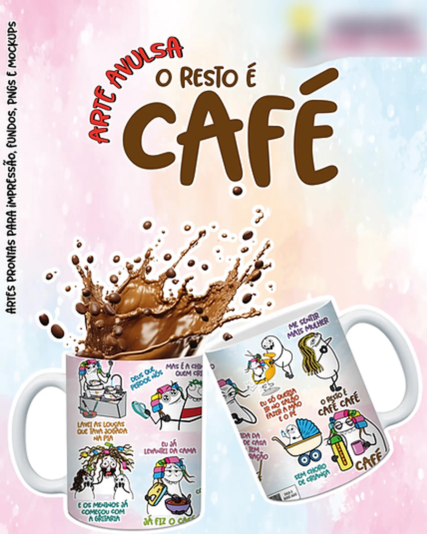 Arquivo Caneca Flork O Resto é Café - Originale 1