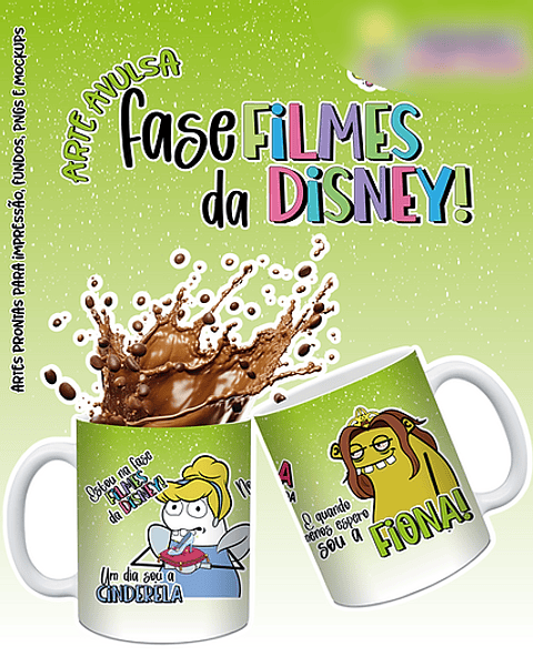 Arquivo Caneca Flork Frases Filmes Disney Princesas - Originale