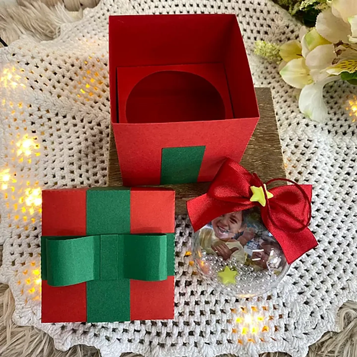 Arquivo Natal Caixa para Bolinha - SOMENTE MOLDE 1