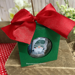  Arquivo Caixa Bolinha Acrilica Natal Molde - Cubinho