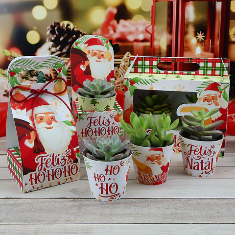 Arquivo de Corte Natal Suculentas - Chuvinha de Papel