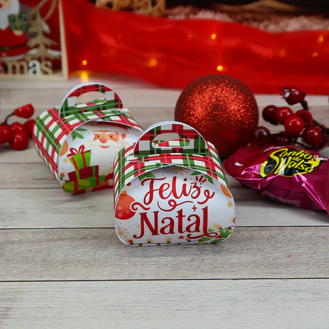 Arquivo de Corte Caixa para 1 Bombom Natal - Chuvinha de Papel