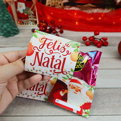 Arquivo de Corte Embalagem para Bombom Natal