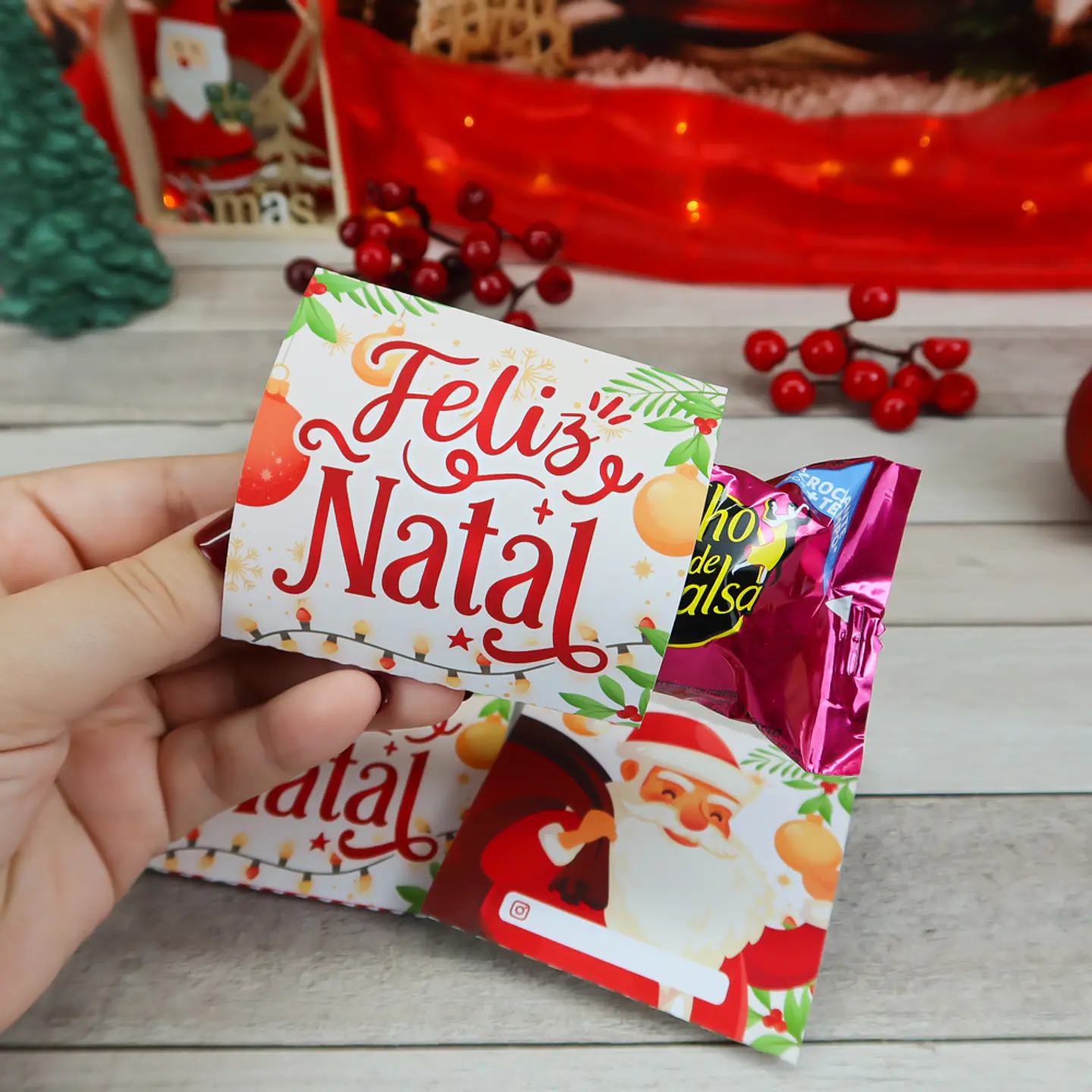 Arquivo de Corte Embalagem para Bombom Natal 1