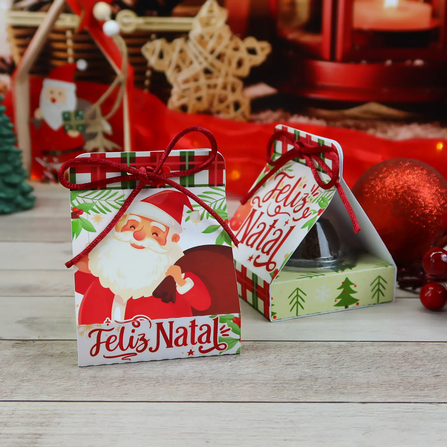 Arquivo de Corte Natal Caixinha para Blister - Chuvinha de Papel 2