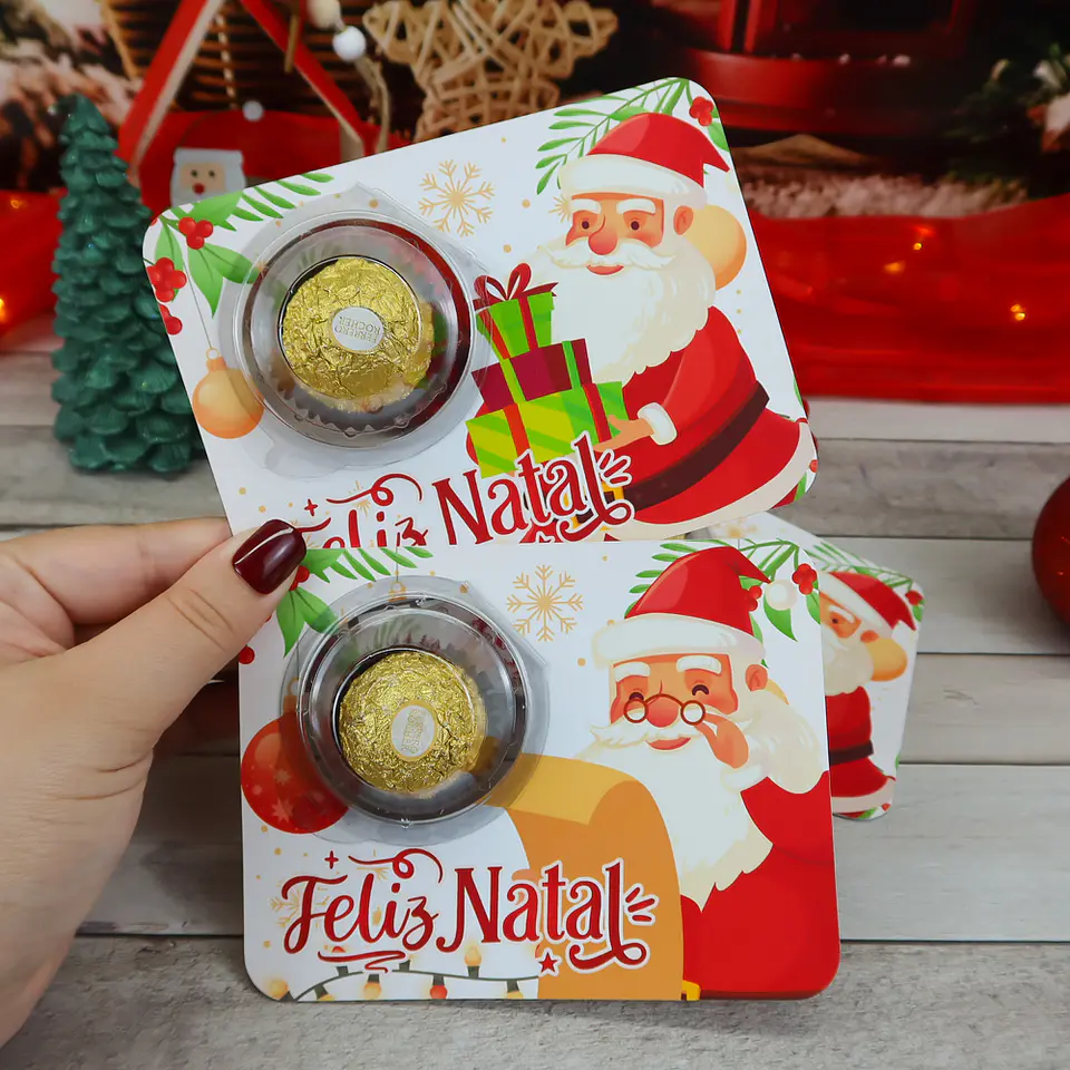 Arquivo de Corte Natal Card para Blister - Chuvinha de Papel 1