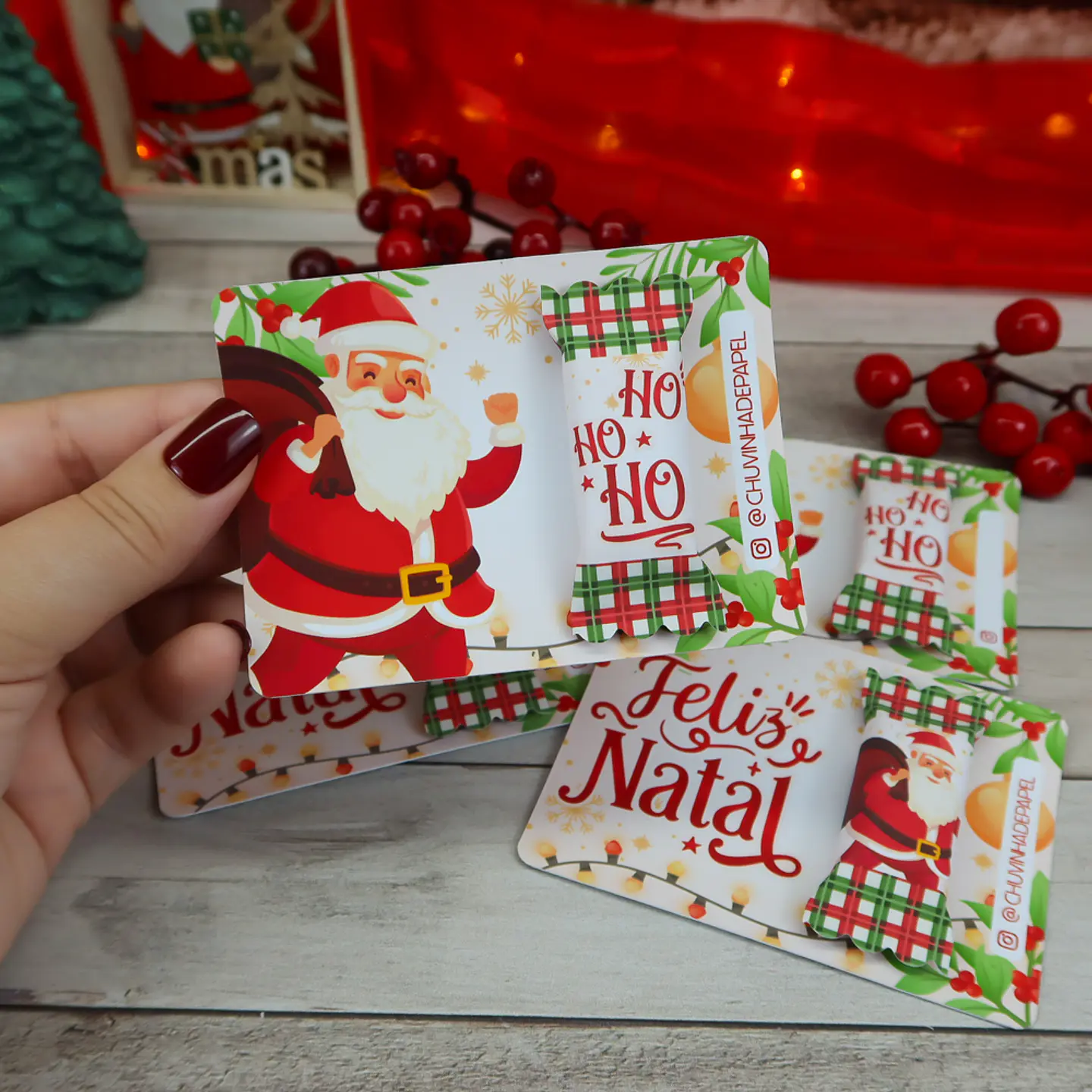 Arquivo de Corte Card para Balinha Natal - Chuvinha de Papel 3