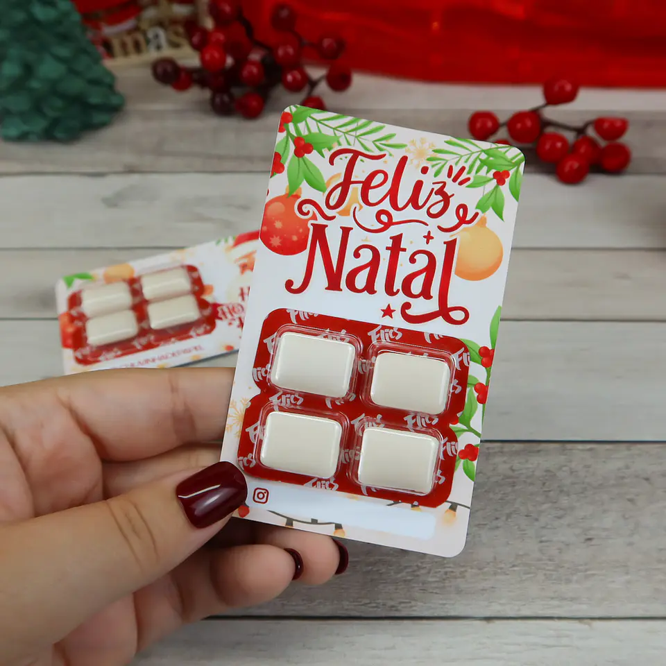 Arquivo de Corte Card para Chiclete Flics Natal - Chuvinha de Papel 2