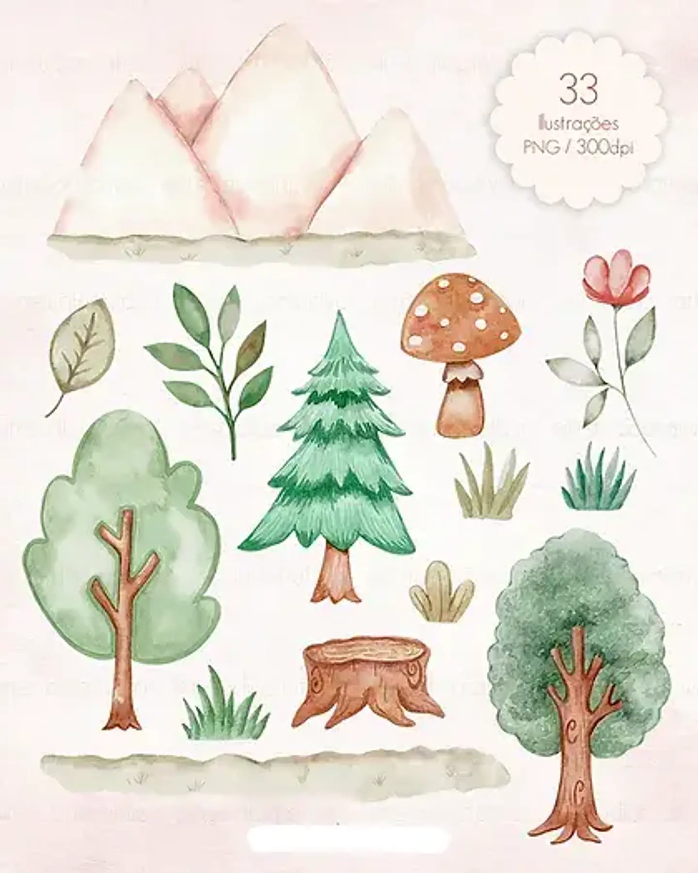 Kit Digital Ursinho Aquarela - in studio 2
