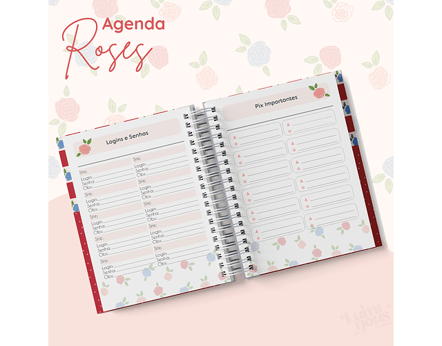 Arquivo Agendas 2025 Coleção Roses - Luminous Paper