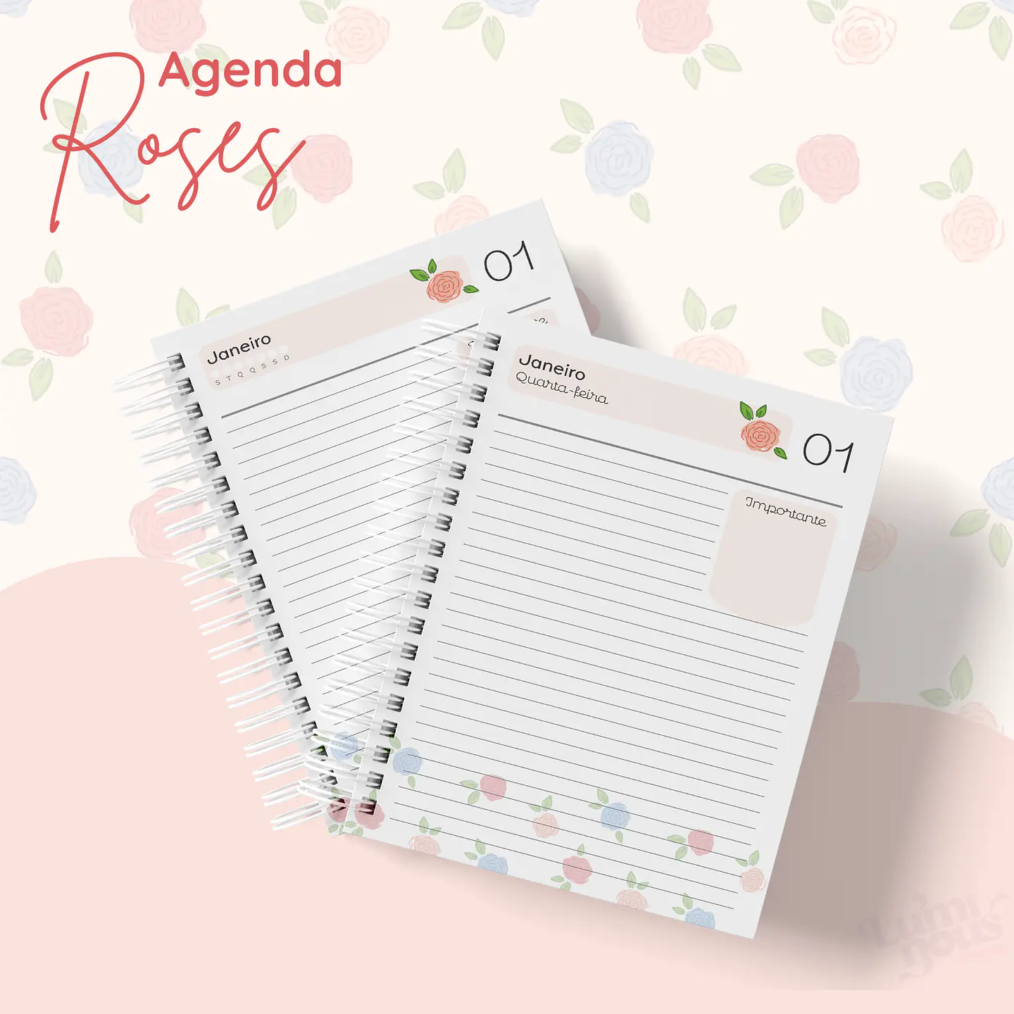 Arquivo Agendas 2025 Coleção Roses - Luminous Paper 13
