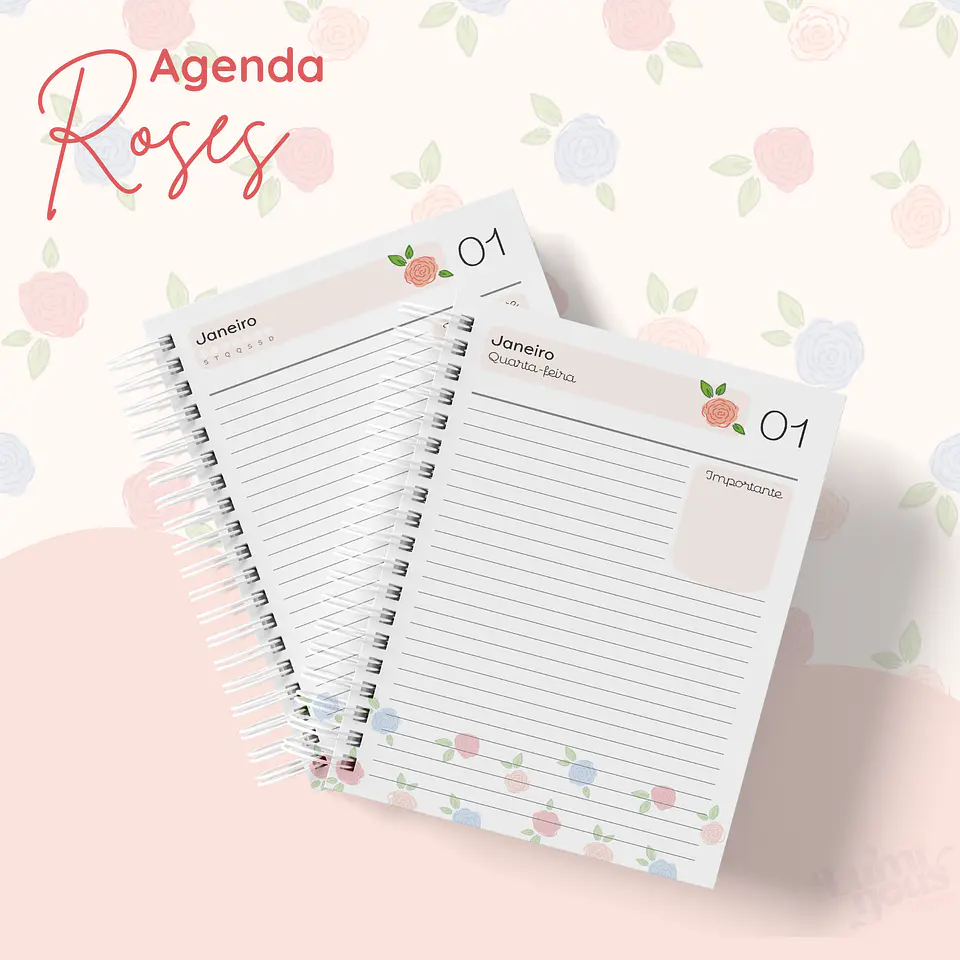 Arquivo Agendas 2025 Coleção Roses - Luminous Paper 13