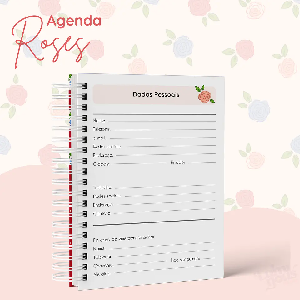 Arquivo Agendas 2025 Coleção Roses - Luminous Paper 14