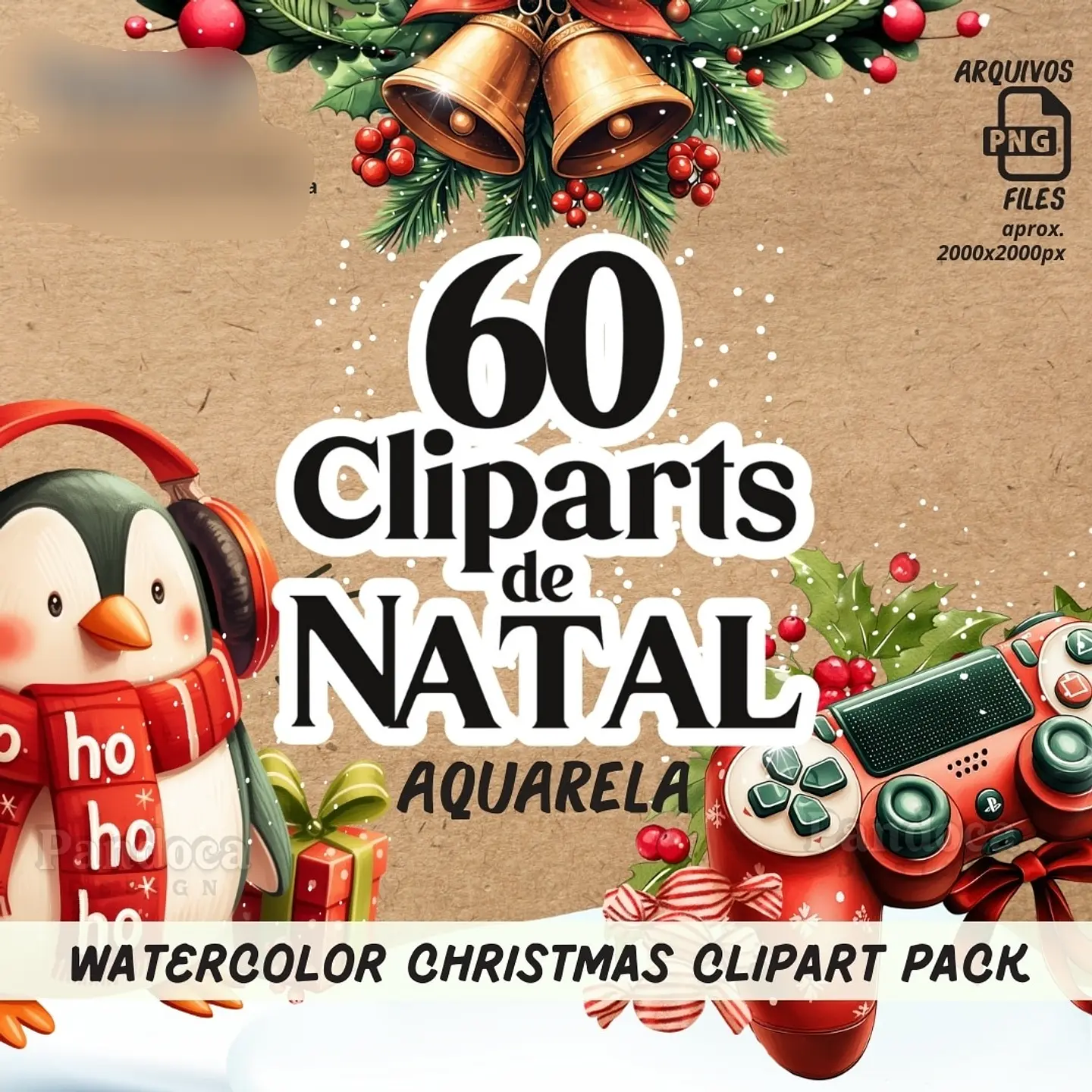 Kit Digital Natal 60 Clipparts - PANDOCA 7
