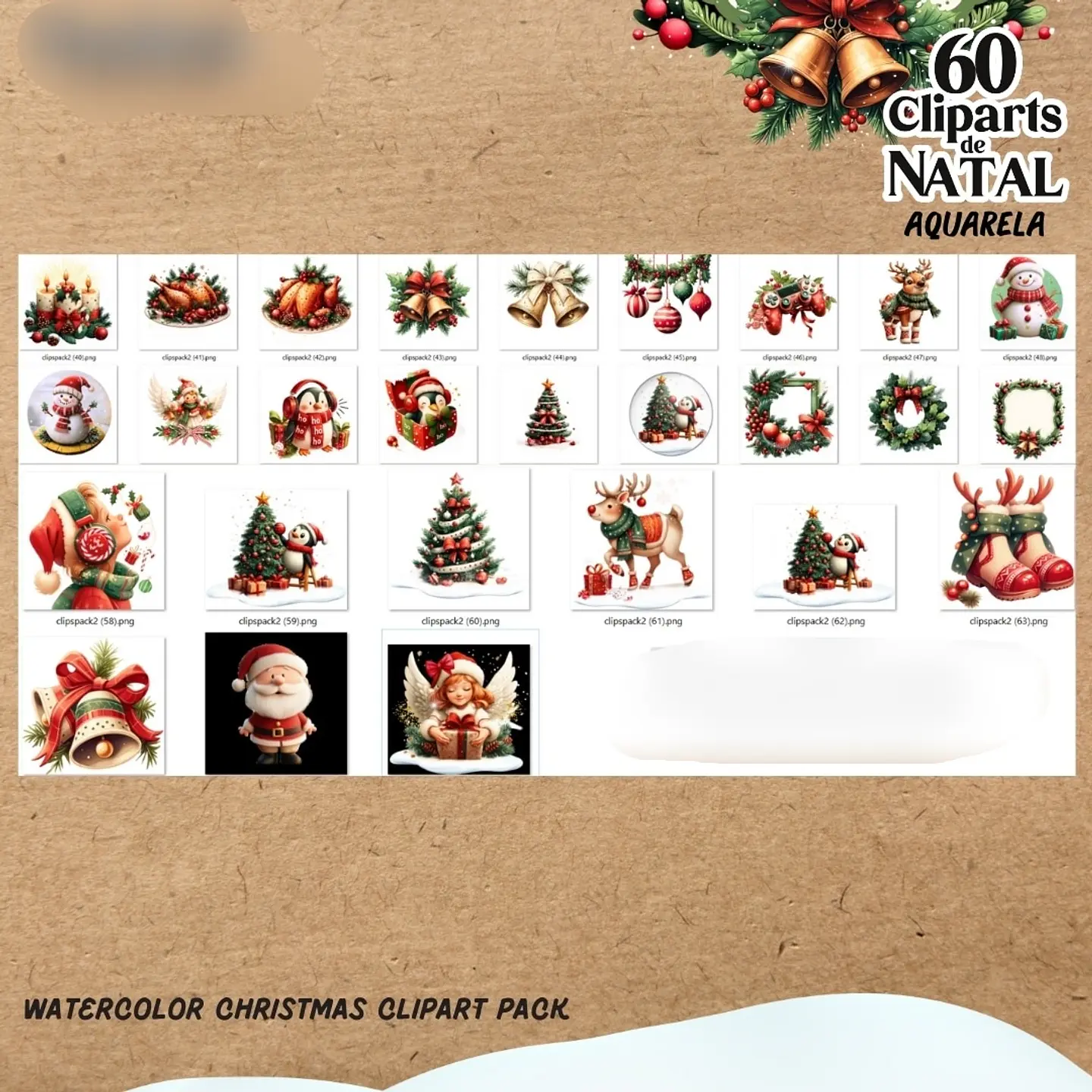 Kit Digital Natal 60 Clipparts - PANDOCA 8