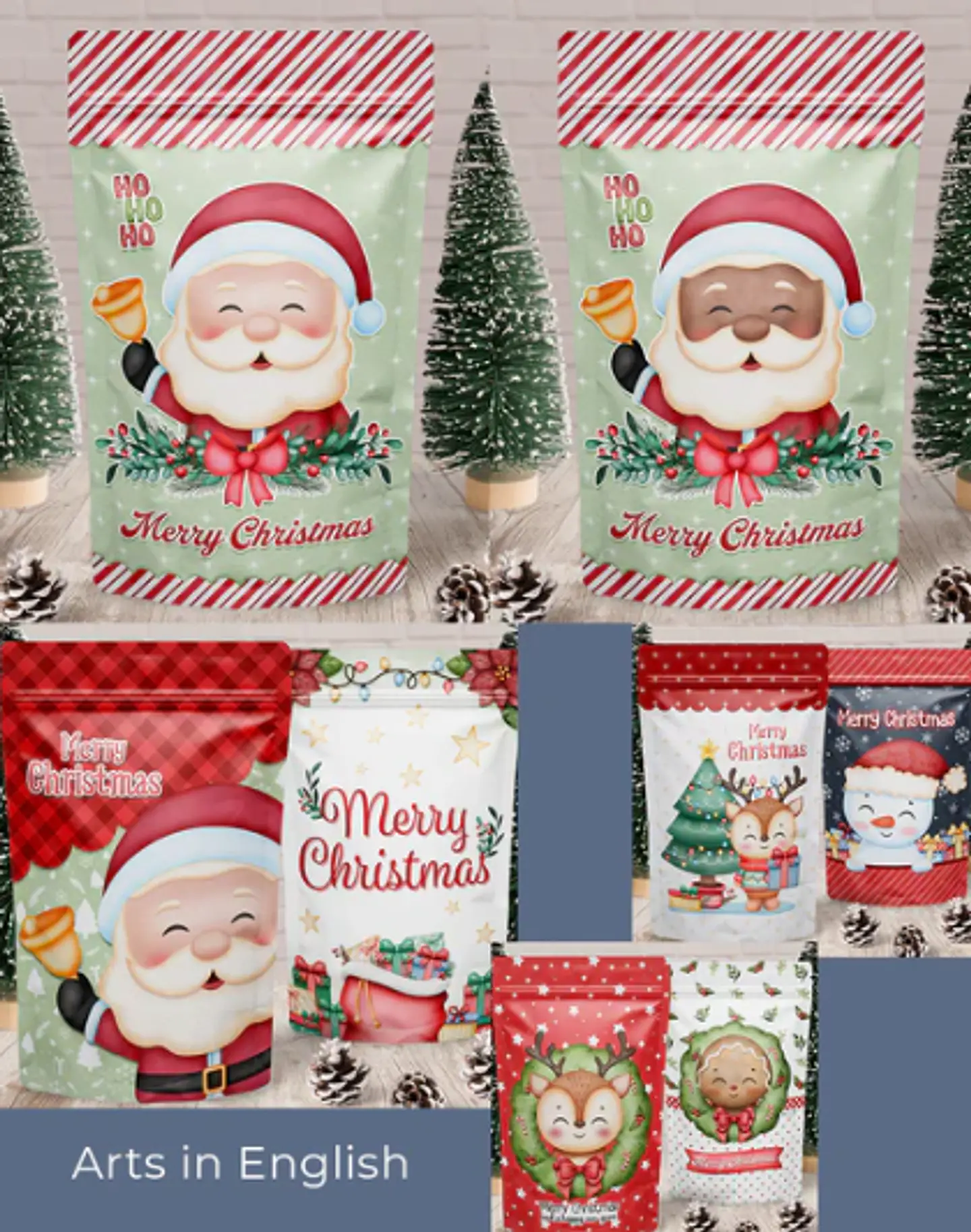 Arquivo Natal Rótulo para Saquinho ZipLock - BALOON 3