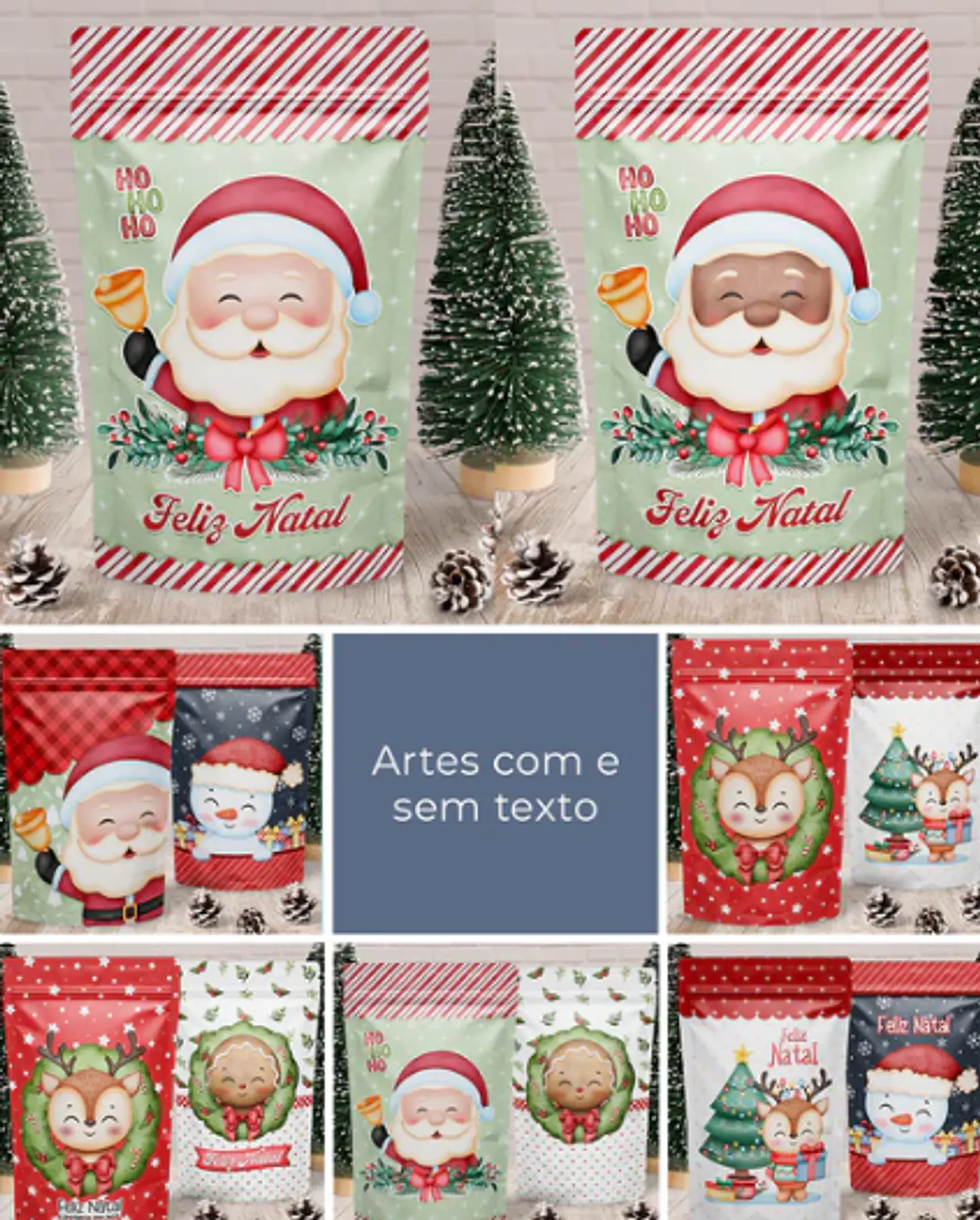 Arquivo Natal Rótulo para Saquinho ZipLock - BALOON 1