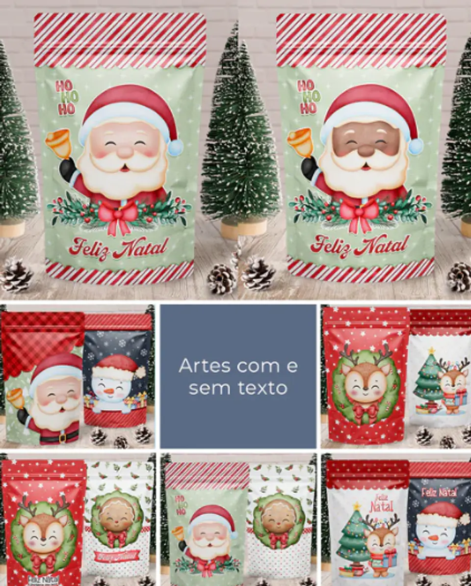 Arquivo Natal Rótulo para Saquinho ZipLock - BALOON 1