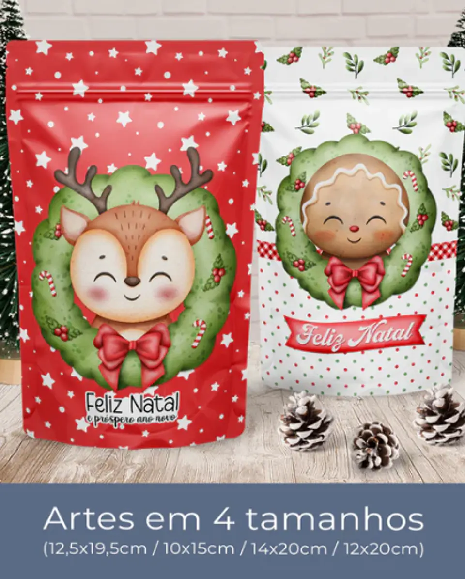 Arquivo Natal Rótulo para Saquinho ZipLock - BALOON 4
