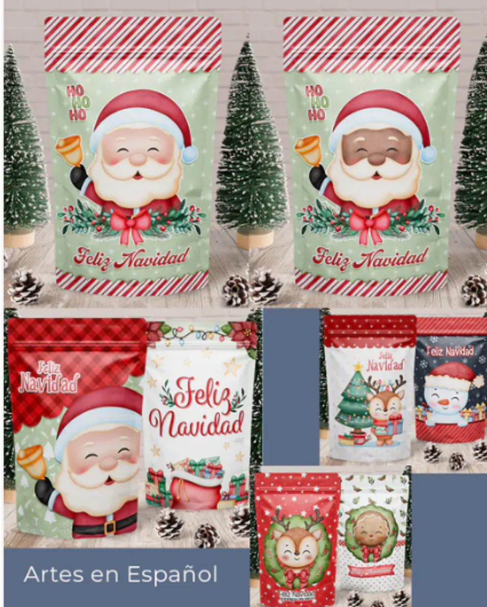 Arquivo Natal Rótulo para Saquinho ZipLock - BALOON 2