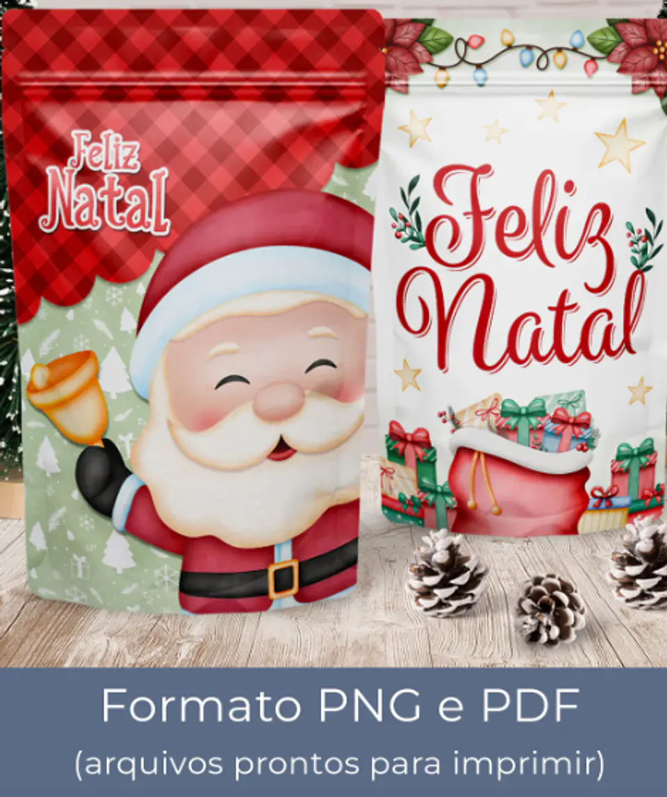 Arquivo Natal Rótulo para Saquinho ZipLock - BALOON 5