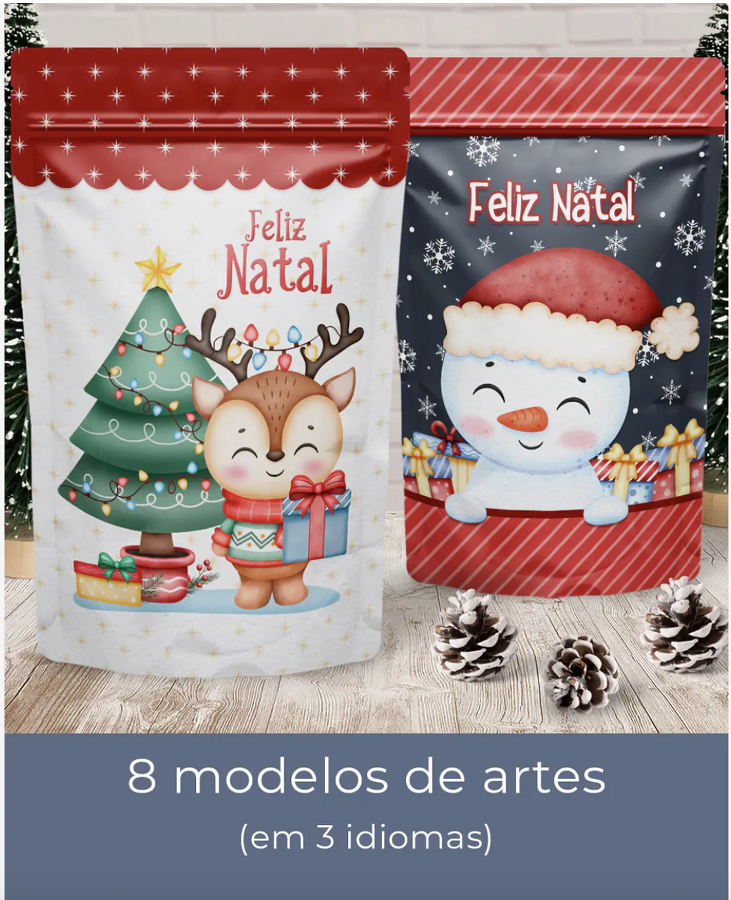 Arquivo Natal Rótulo para Saquinho ZipLock - BALOON 6