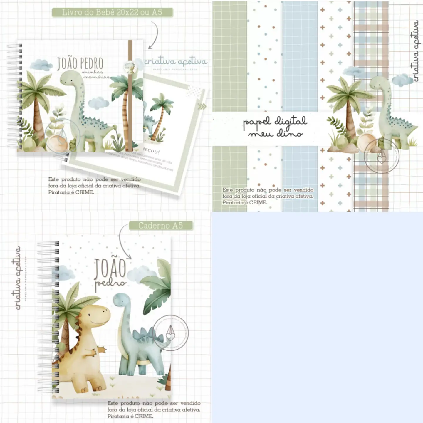 Arquivo Encadernação Baby Combo Meu Dino -  CRIATIVA AFETIVA 1