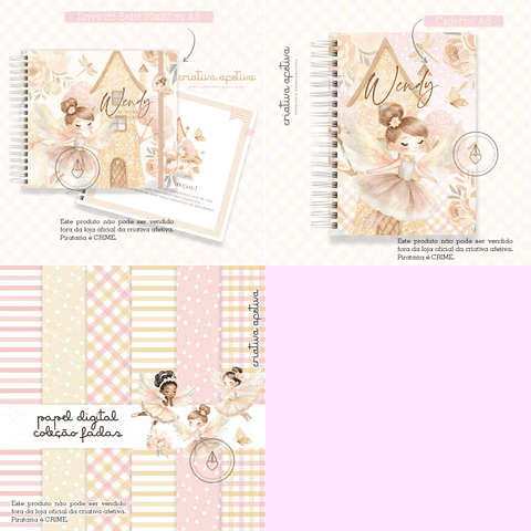 Arquivo Encadernação Baby Combo Fada Wendy -  CRIATIVA AFETIVA