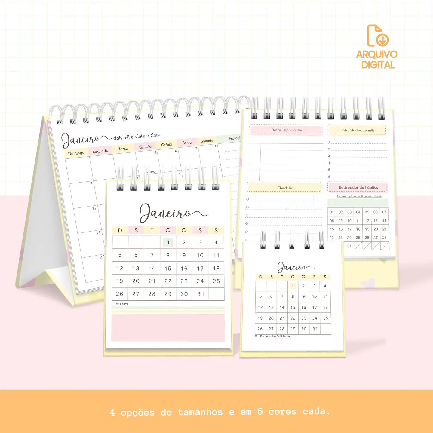 Arquivo Combo Calendários 2025 - SARA 1