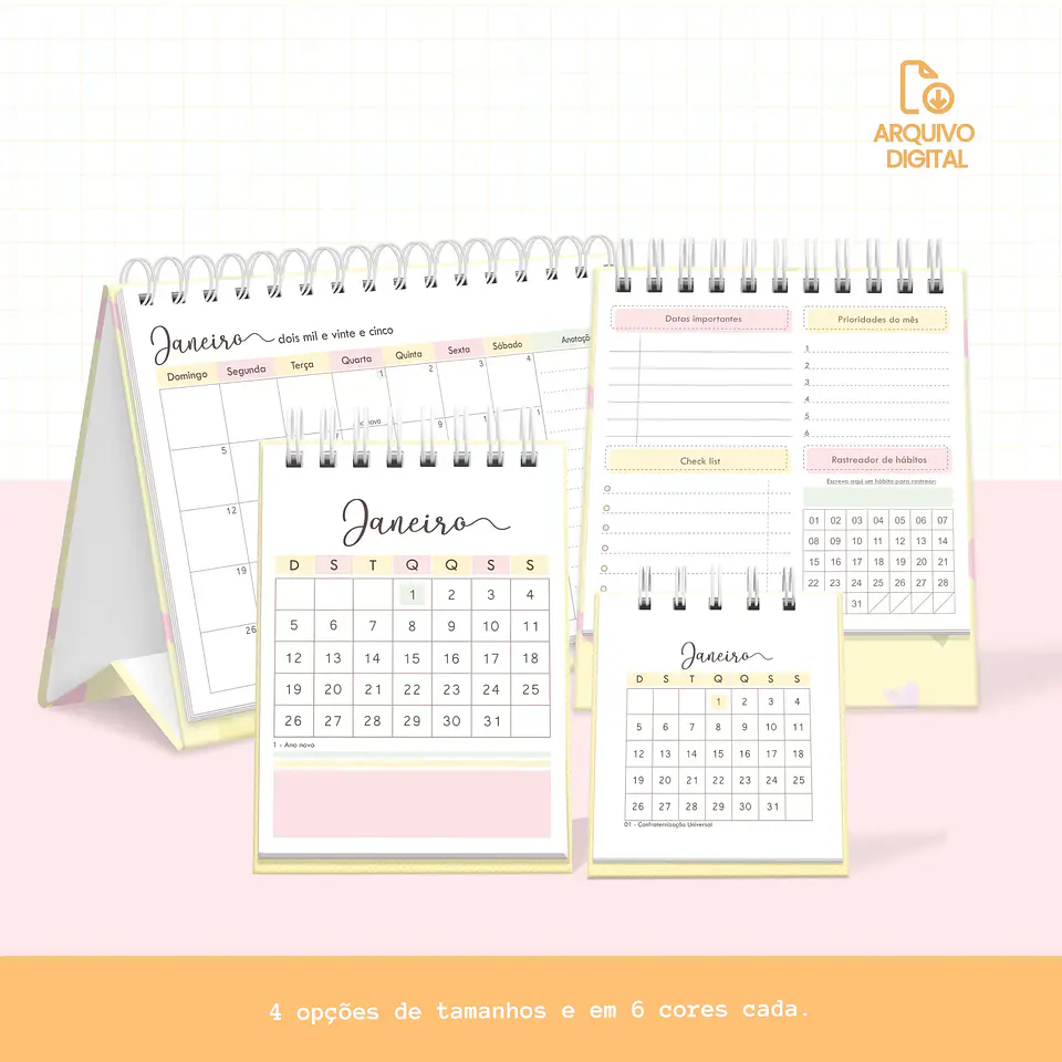 Arquivo Combo Calendários 2025 - SARA 1