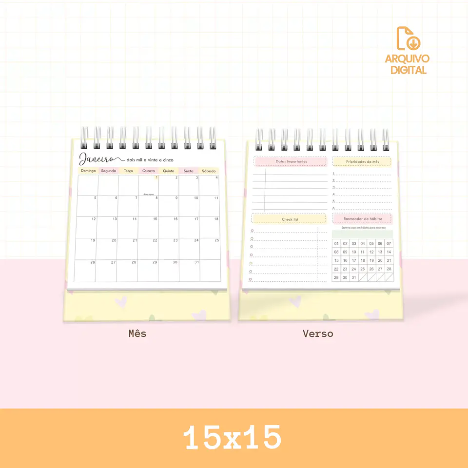 Arquivo Combo Calendários 2025 - SARA 3