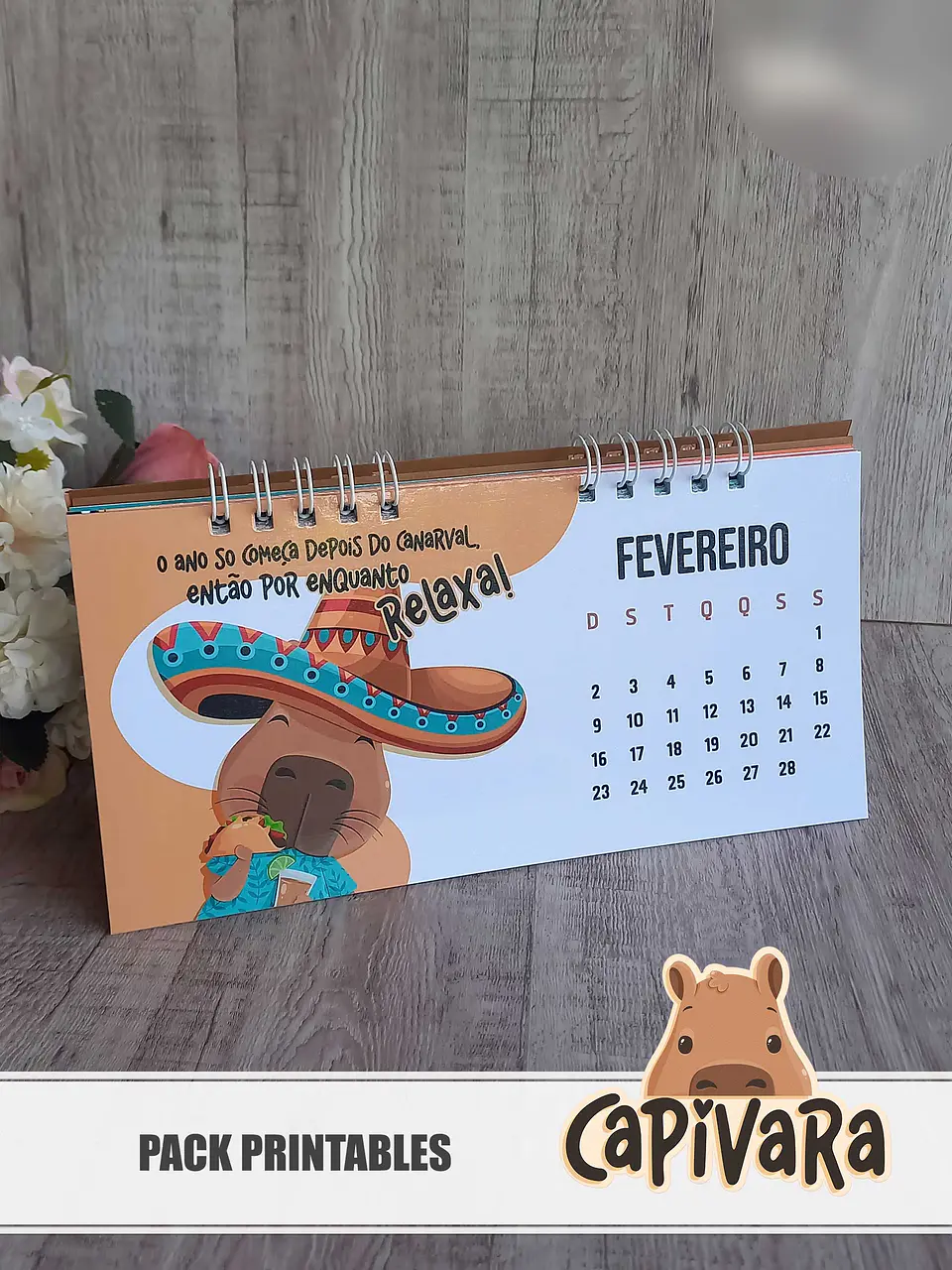 Arquivo Coleção Capivara Pack Printables 4