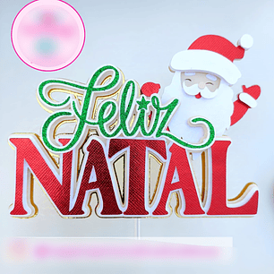 Arquivo Topo de Bolo Feliz Natal Noel - em camadas