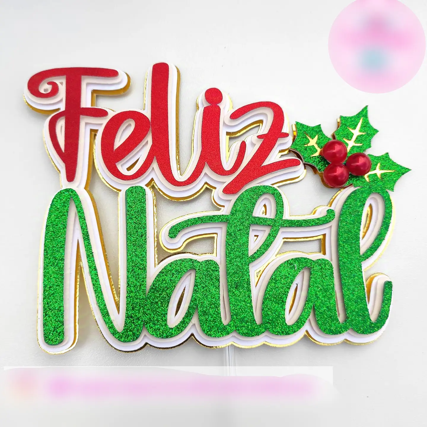 Arquivo Topo de Bolo Feliz Natal - em camadas 1