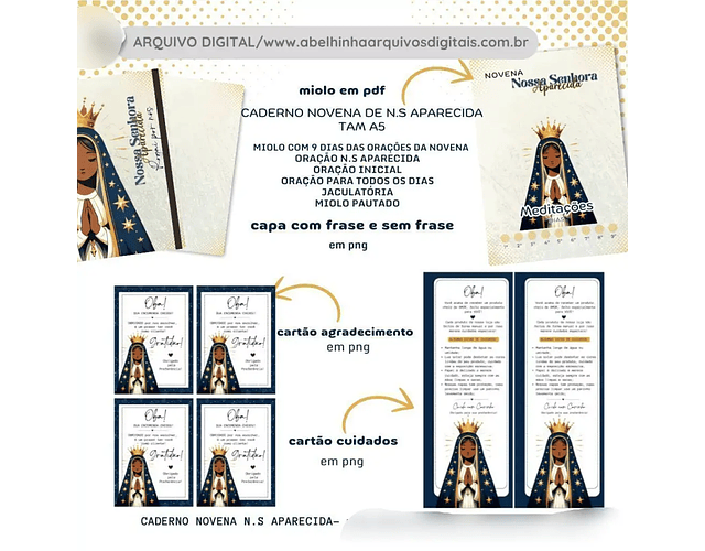 Arquivo Caderno Novena Nossa Senhora Aparecida 