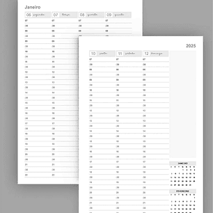 Arquivo Kit Agendamento Semanal 2025 tamanho 18×27 - Bicho Papel