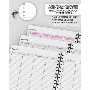 Arquivo Kit Agendamento Semanal 2025 tamanho 18×27 - Bicho Papel