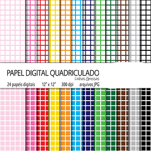 Kit Digital Quadriculado Linhas Grossas