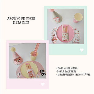 Arquivo de Corte Kit Festa na Mesa Kids MOLDE - mili