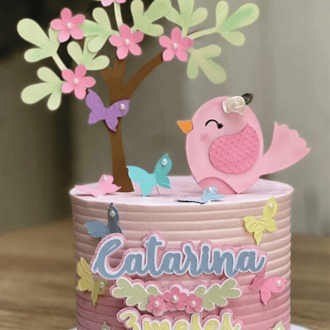 Arquivo Topo de Bolo Jardim do Passarinho - EM CAMADAS